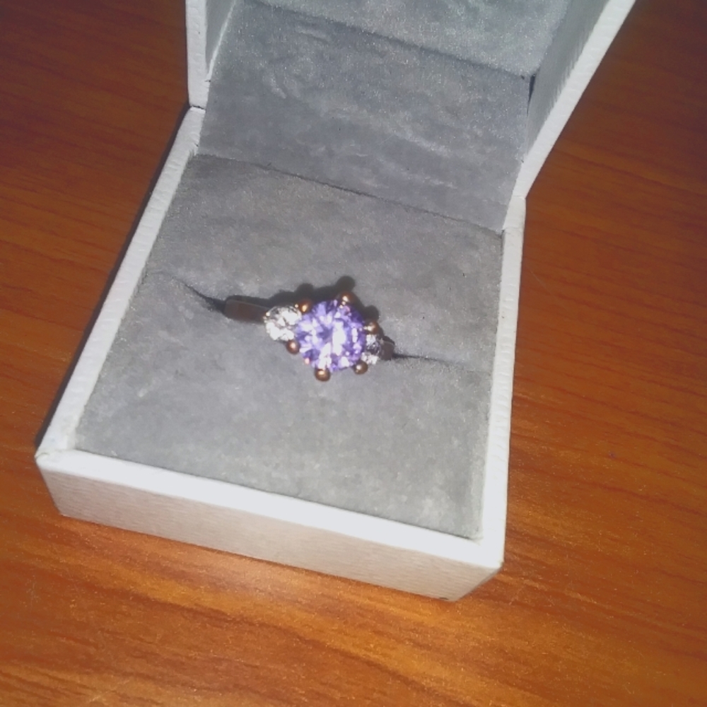 Periwinkle and lavender sapphire ring